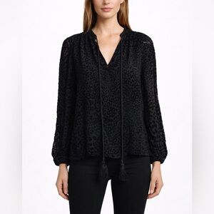 A.L.C. Leopard Print Top with Tassles